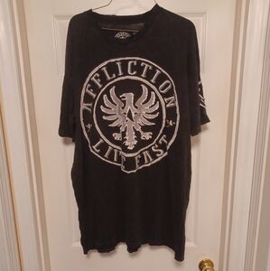 Affliction Men's Charcoal Graphic Tee